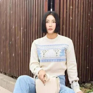 Acme de La Vie Sweater XS Ivory Nordic Bear Pattern Wool Blend Women’s NWT